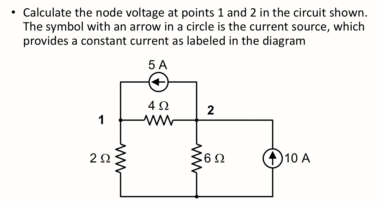 Solved Calculate The Node Voltage At Points And In The Chegg