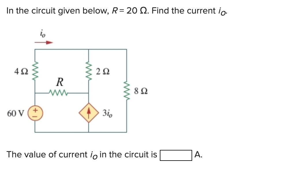 Solved In The Circuit Given Below R Find The Current Chegg