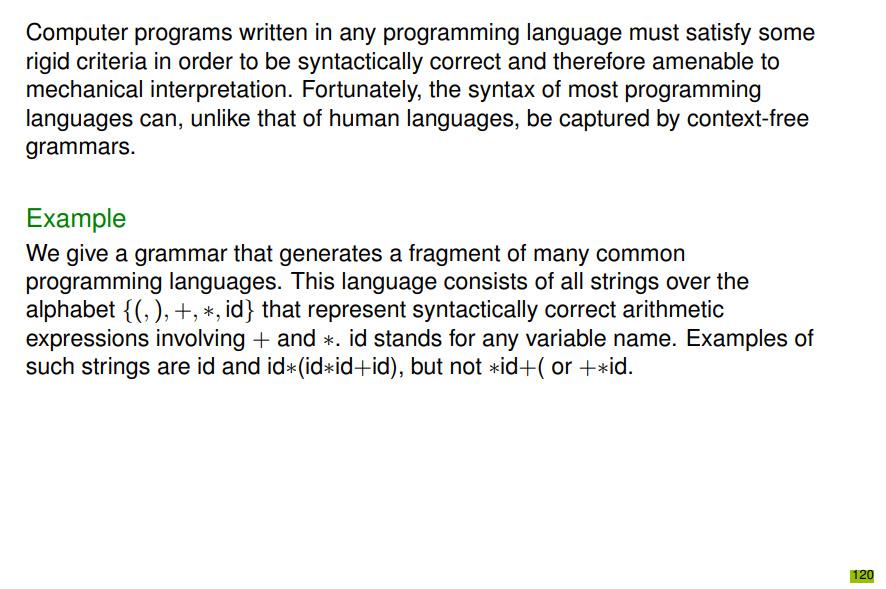 Solved Draw The Parse Tree Of The String Id Id Id Id Of The Chegg