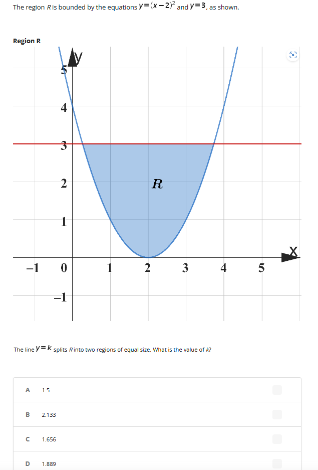 Solved The Region R Is Bounded By The Equations Y X And Chegg