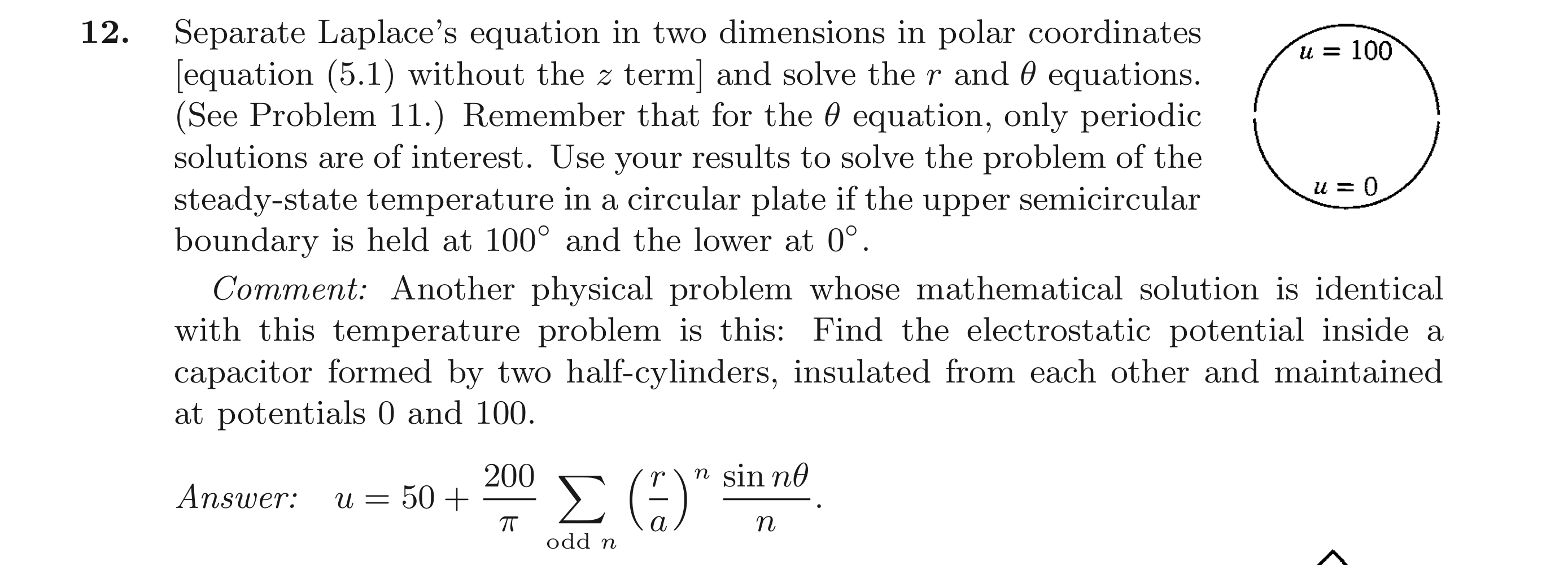 Solved U Separate Laplace S Equation In Two Chegg