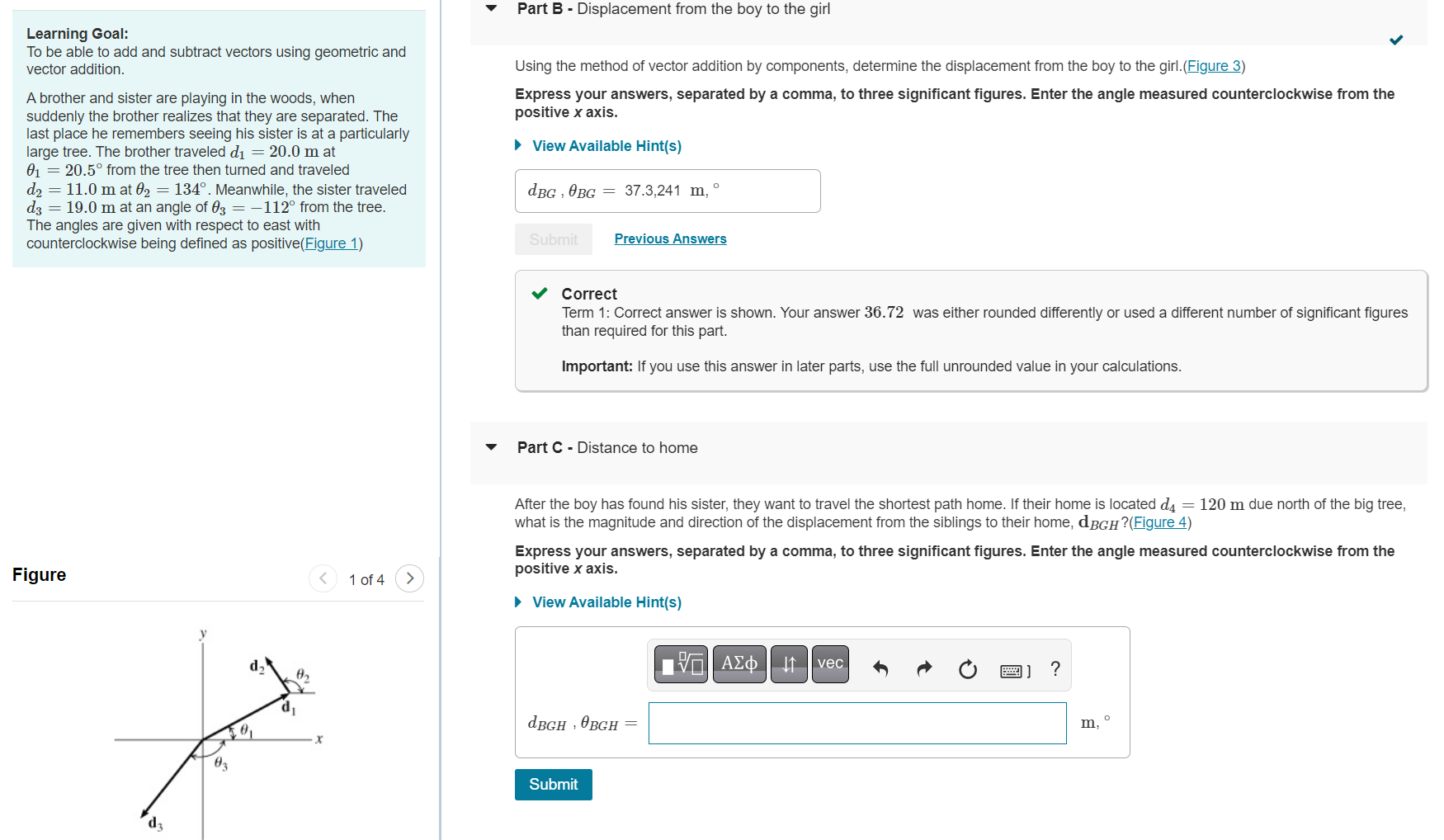 Solved Learning Goal To Be Able To Add And Subtract Vectors Chegg