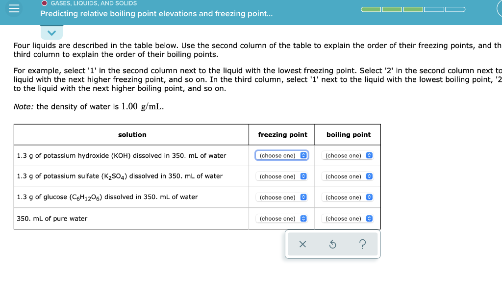 Solved O GASES LIQUIDS AND SOLIDS Predicting Relative Chegg