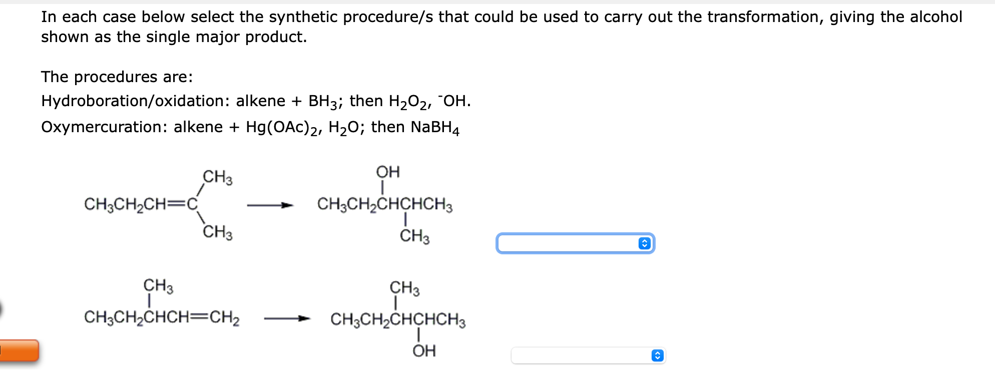 Solved In Each Case Below Select The Synthetic Procedure S Chegg