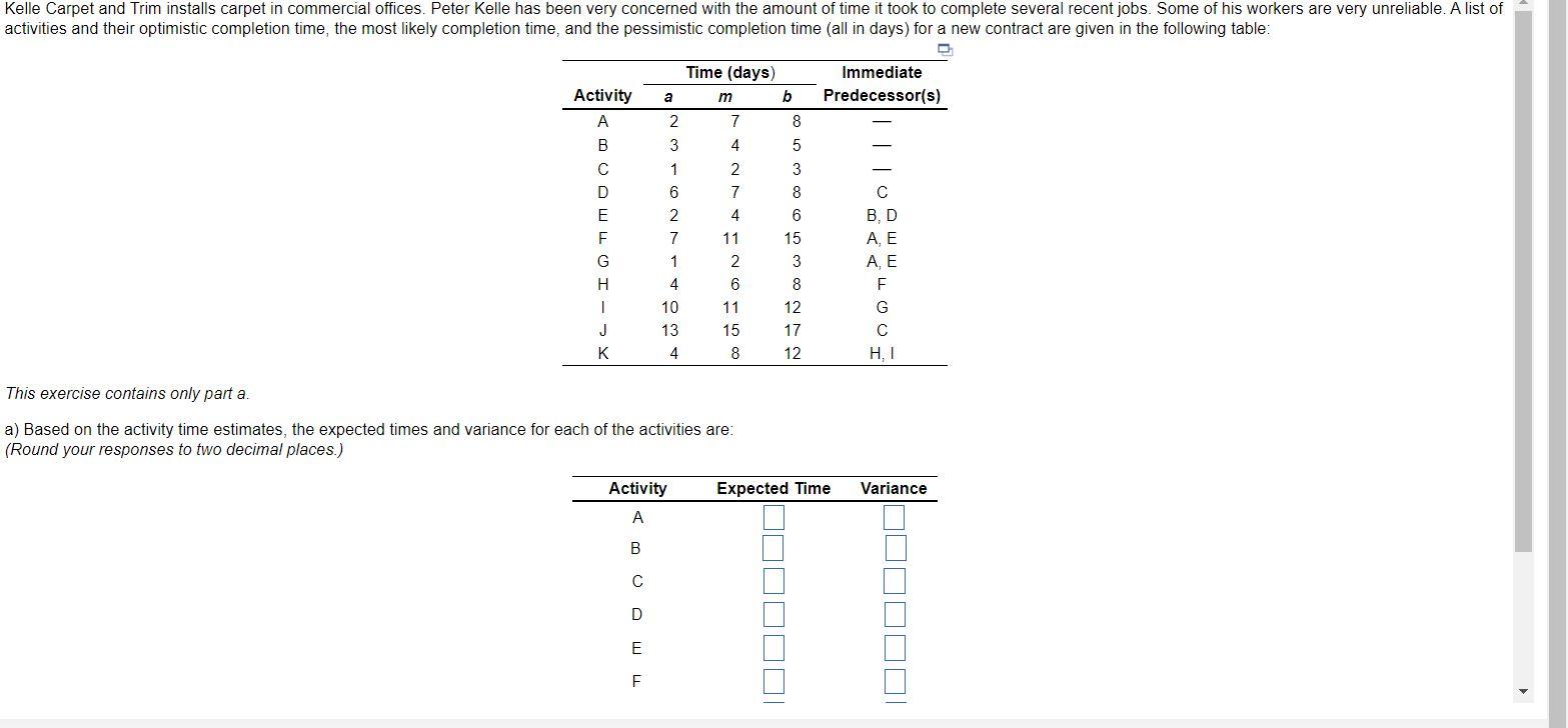 Solved This Exercise Contains Only Part A A Based On The Chegg