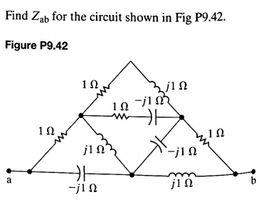 Solved Find Zab For The Circuit Shown In Fig P Figure Chegg