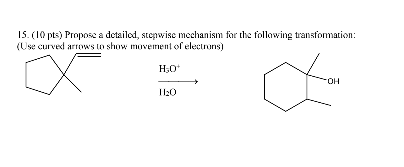 Solved Pts Propose A Detailed Stepwise Mechanism Chegg