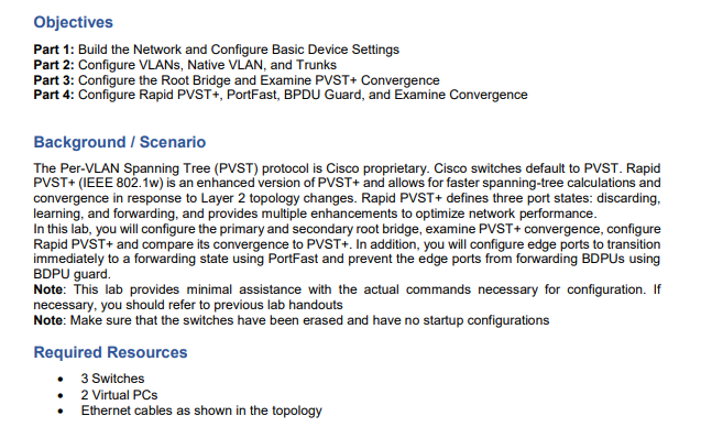 Solved Configuring Rapid PVST PortFast And BPDU Guard Chegg