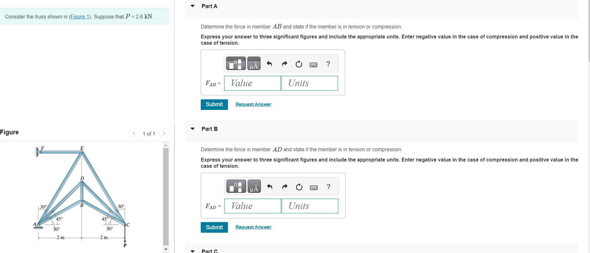 Consider The Truss Shown In Figure 1 Suppose That Chegg