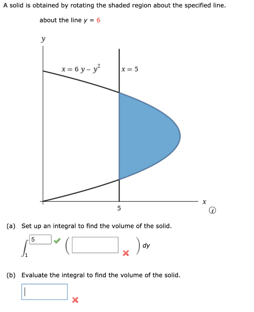 Solved A Solid Is Obtained By Rotating The Shaded Region Chegg