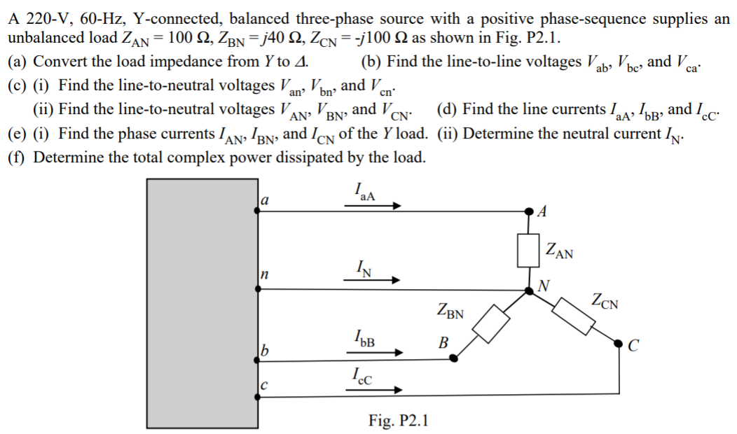 Solved A V Hz Y Connected Balanced Three Phase Chegg