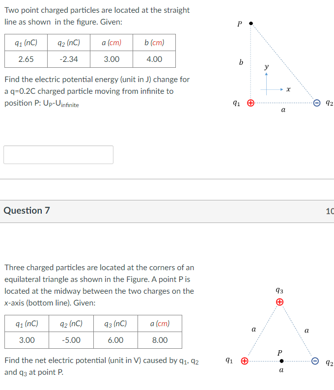 Solved Two Point Charged Particles Are Located At The Chegg