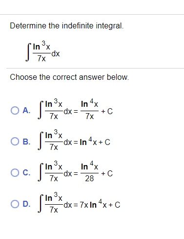 Solved Determine The Indefinite Integral Spanien In 2x Dx Chegg