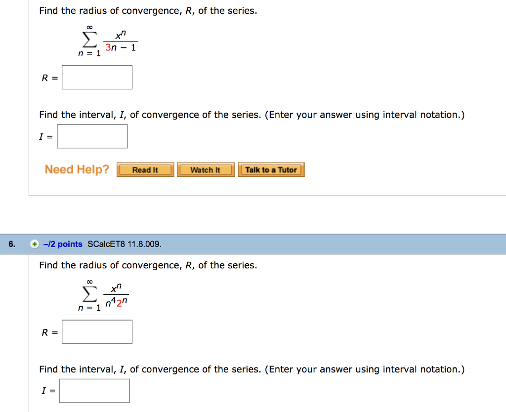 Solved Find The Radius Of Convergence R Of The Series Xn Chegg