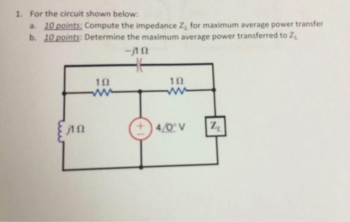 Solved For The Circuit Shown Below A Compute The Chegg