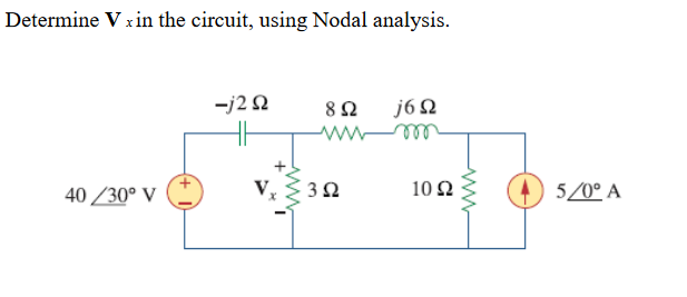 Solved Determine V In The Circuit Using Nodal Analysis Chegg