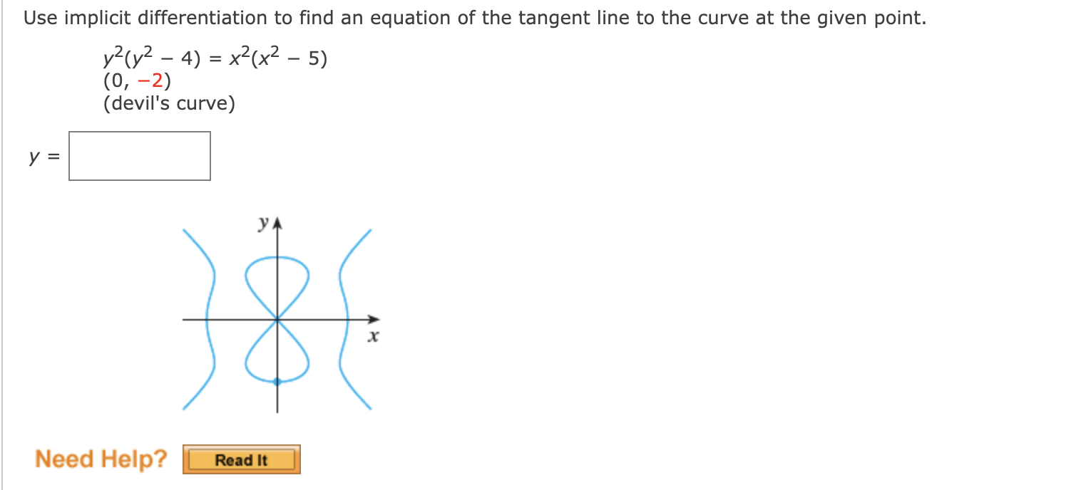 Solved Use Implicit Differentiation To Find An Equation Of Chegg