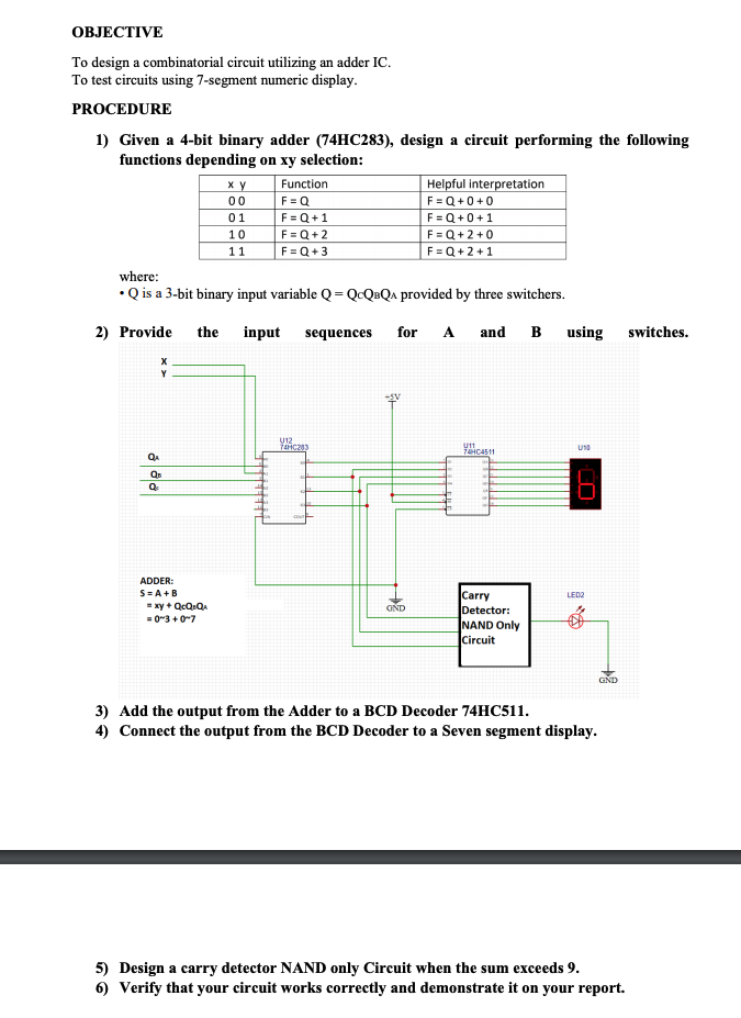 Solved Objective To Design A Combinatorial Circuit Utilizing Chegg