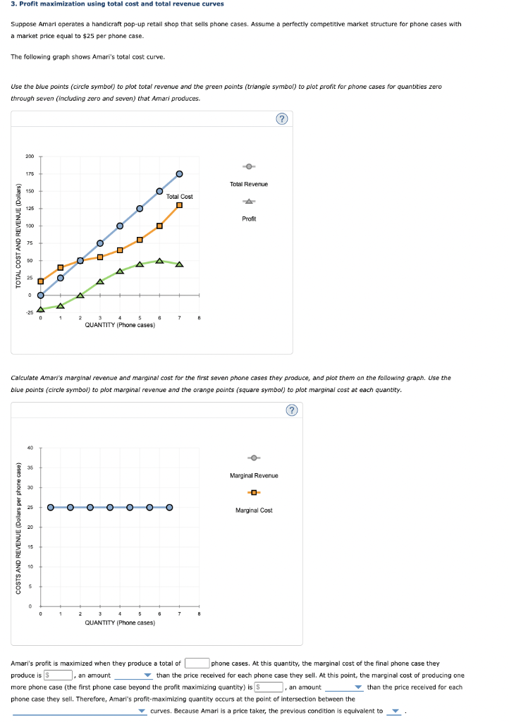 Solved 3 Profit Maximization Using Total Cost And Total Chegg