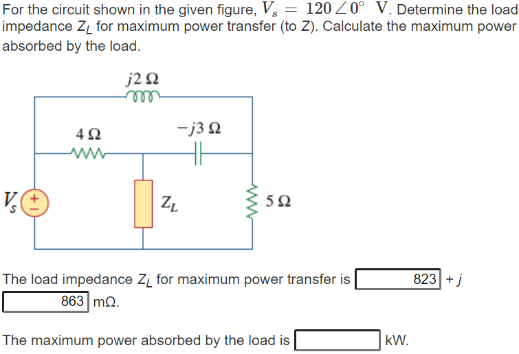 Solved For The Circuit Shown In The Given Figure V Z Chegg