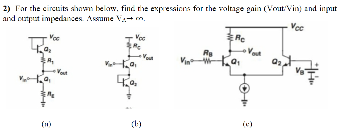 Solved 2 For The Circuits Shown Below Find The Expressions Chegg