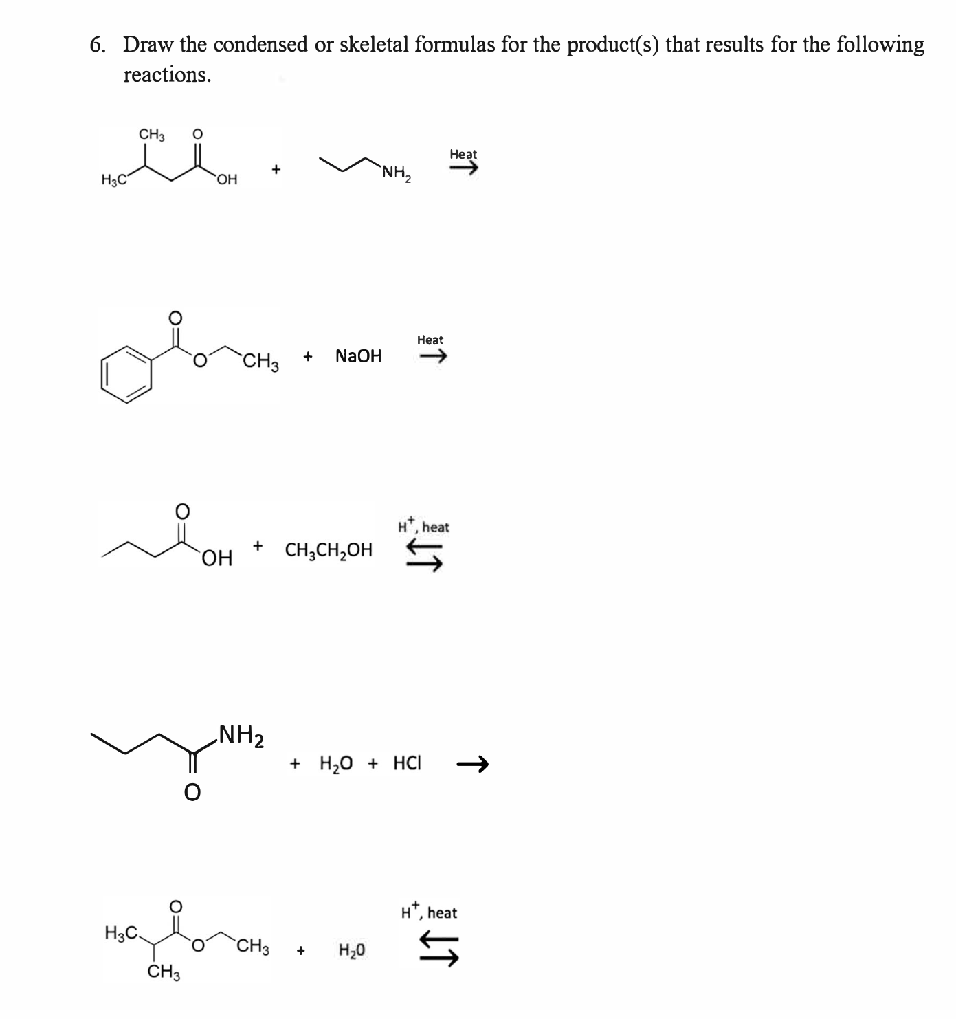 Solved Draw The Condensed Or Skeletal Formulas For The Chegg