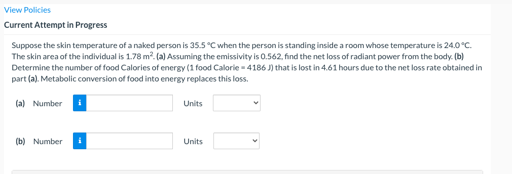 Solved Suppose The Skin Temperature Of A Naked Person Is Chegg