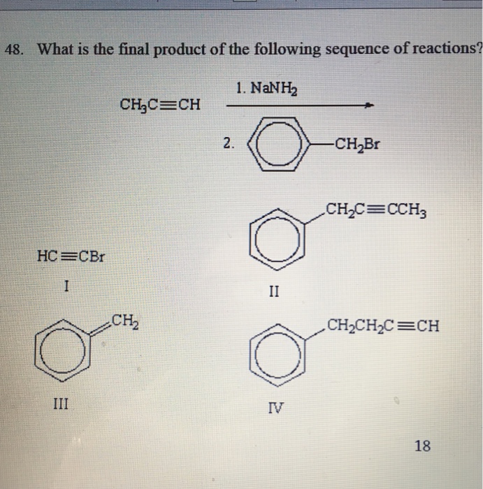 Solved 48 What Is The Final Product Of The Following Chegg