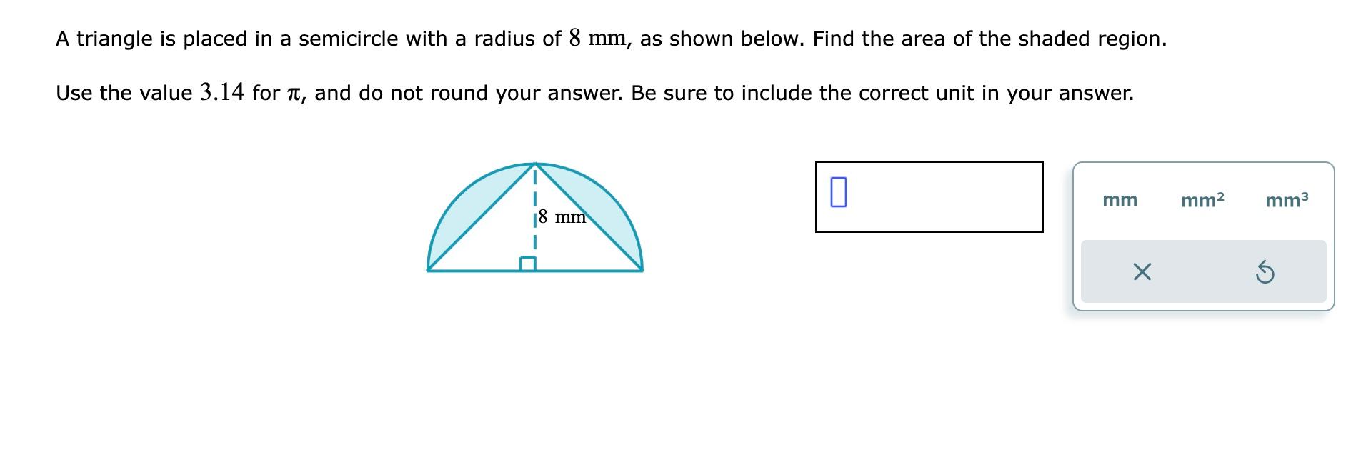 Solved A Triangle Is Placed In A Semicircle With A Radi