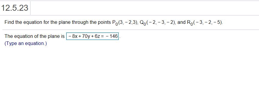 Solved Find The Equation For The Plane Through The Chegg