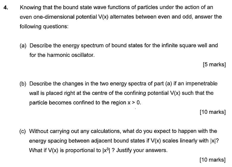 Solved Knowing That The Bound State Wave Functions Of Chegg