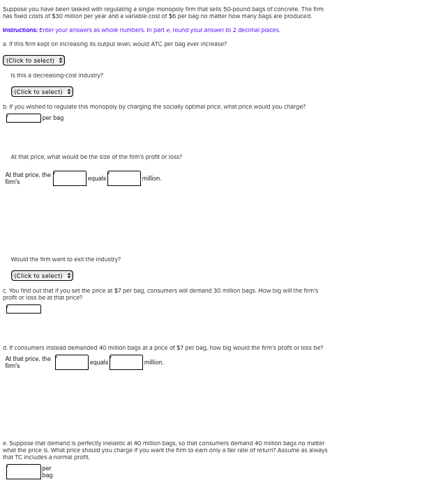 Solved Suppose You Have Been Tasked With Regulating A Single Chegg