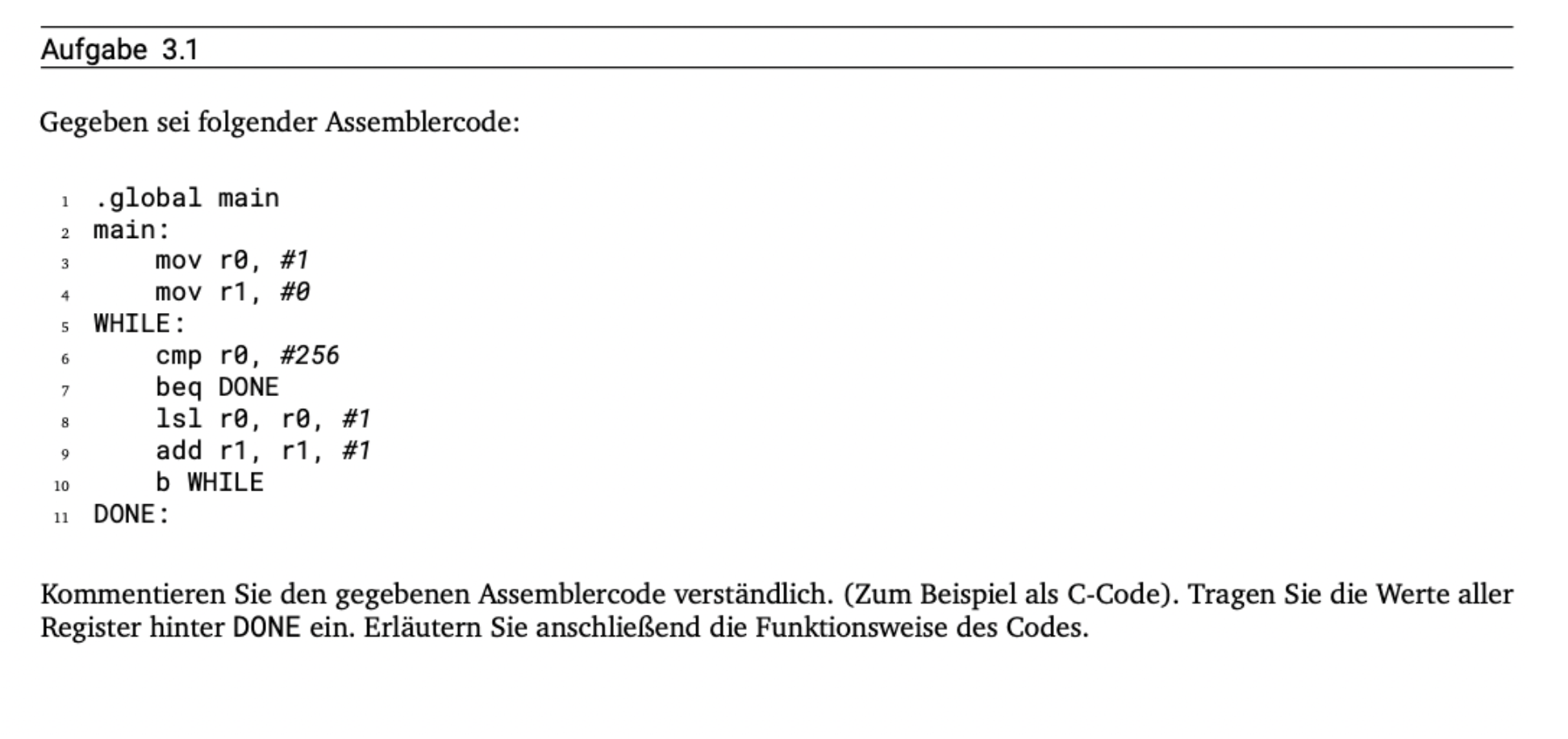 Solved Comment The Given Assembly Codes Clearly For Chegg