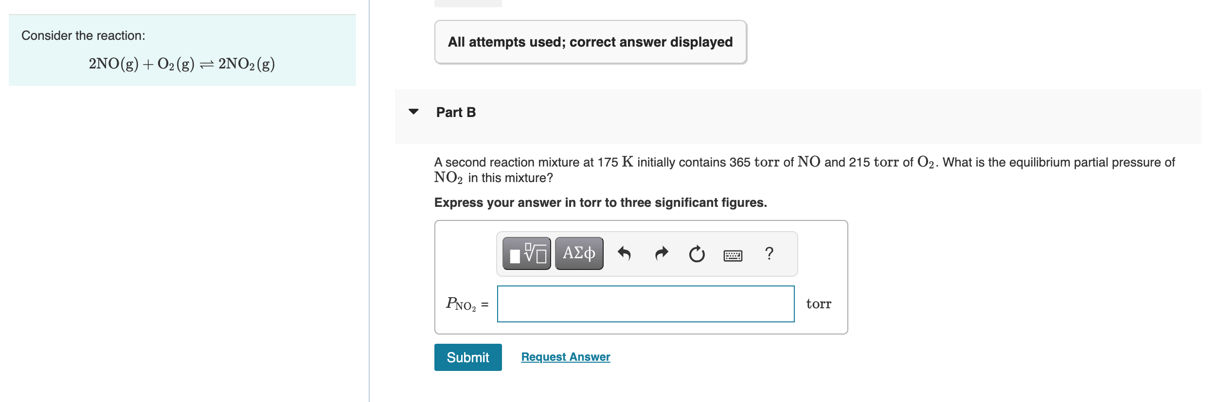 Solved Consider The Reaction No G O G No G All Chegg