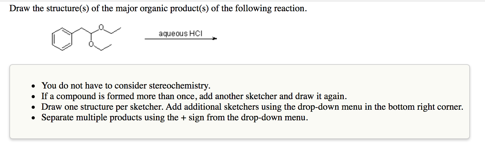 Solved Draw The Structure S Of The Major Organic Product S Chegg