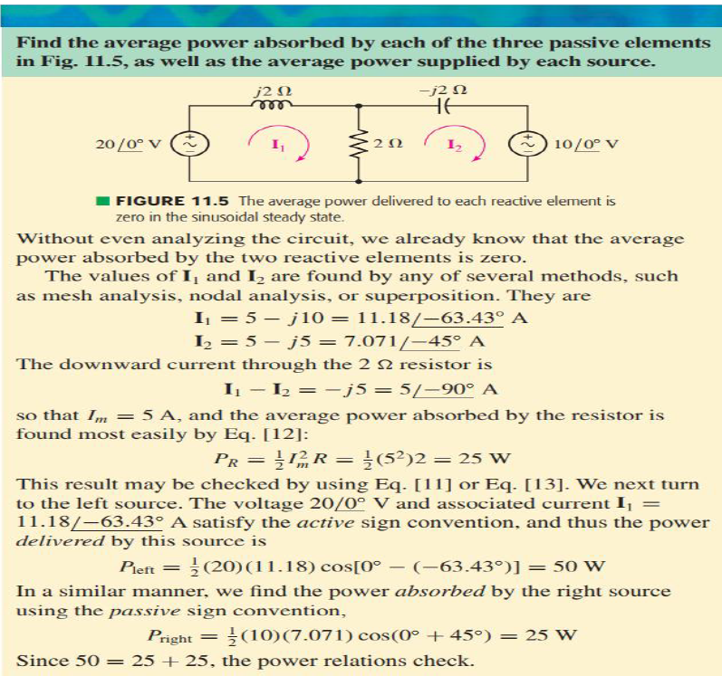 Solved Find The Average Power Absorbed By Each Of The Three Chegg