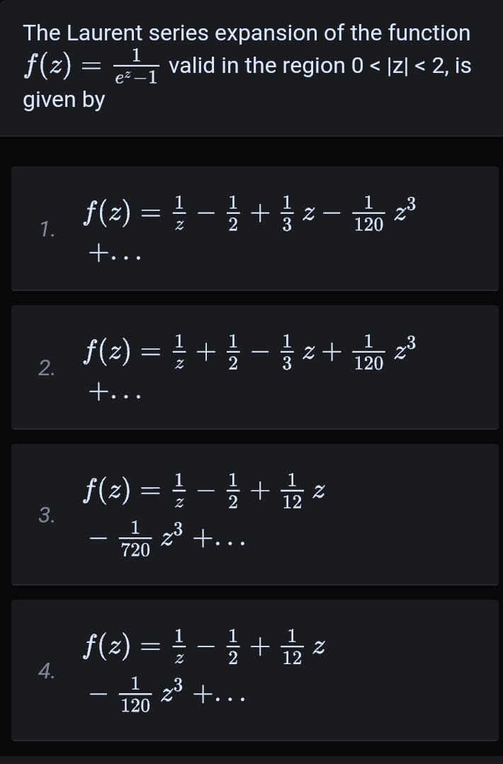 Solved The Laurent Series Expansion Of The Function F X Chegg