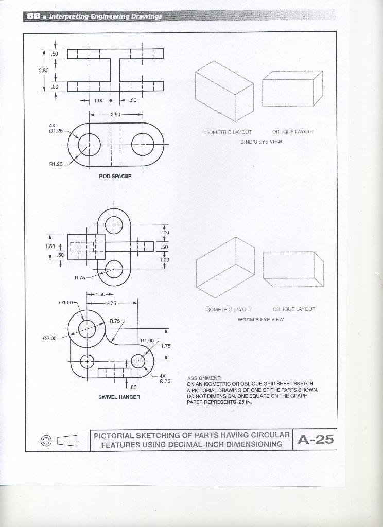 Solved Interpreting Engineering Drawings Chegg