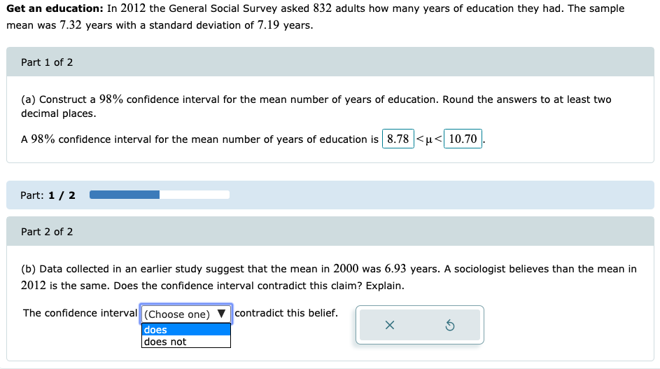 Solved Get An Education In The General Social Survey Chegg