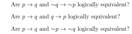 Solved Are P Q And P Logically Equivalent Are Pq And Chegg