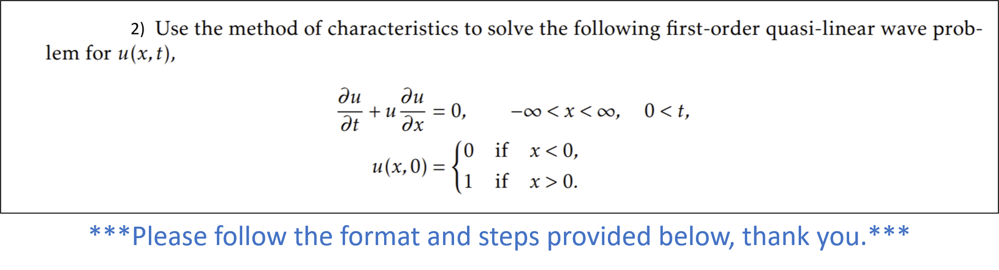 Solved 2 Use The Method Of Characteristics To Solve The Chegg