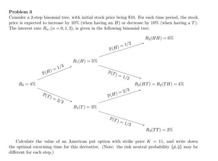 Solved Problem 3 Consider A 2 Step Binomial Tree With Chegg