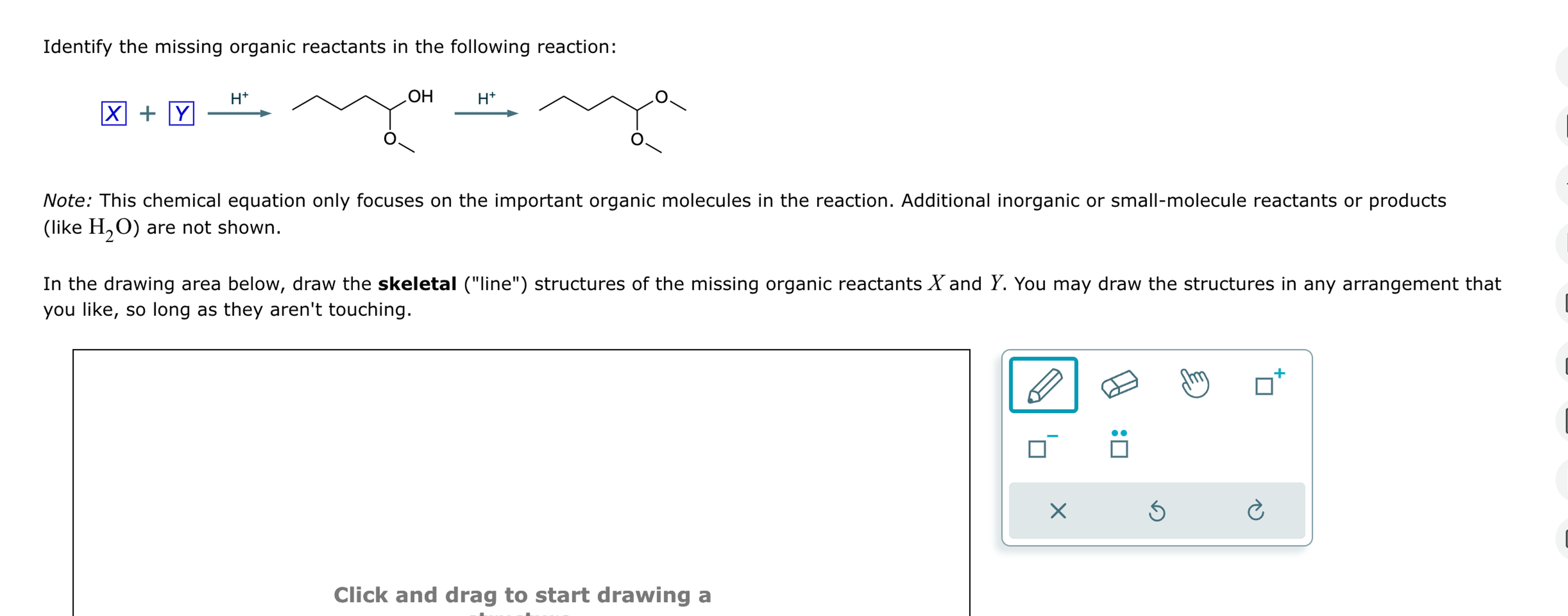 Solved Identify The Missing Organic Reactants In The Chegg