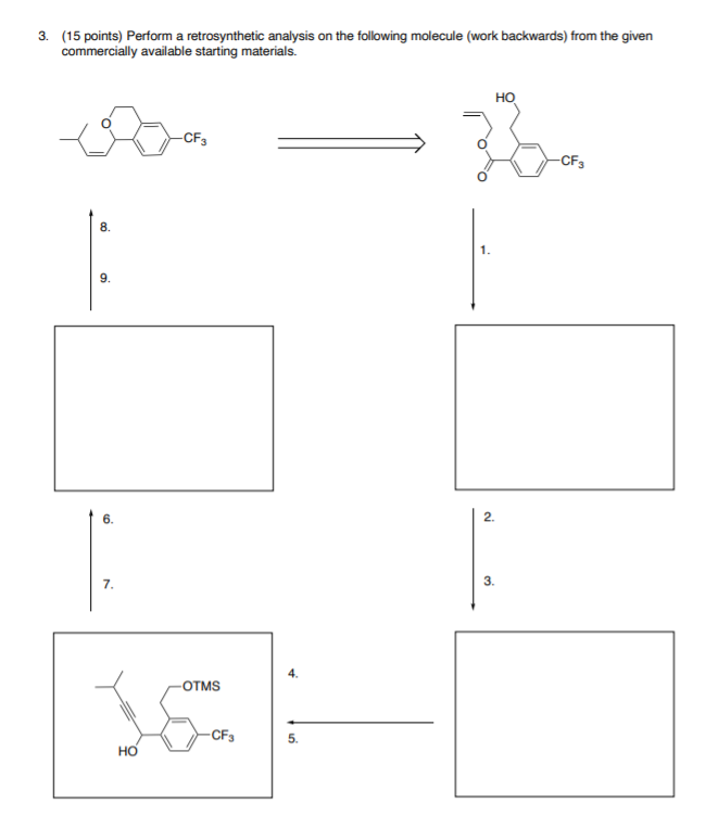 Solved Points Perform A Retrosynthetic Analysis On Chegg