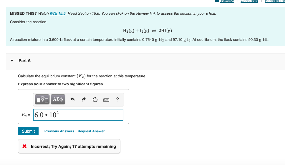 Solved Review Constants Periodic Missed This Watch Iwe Chegg