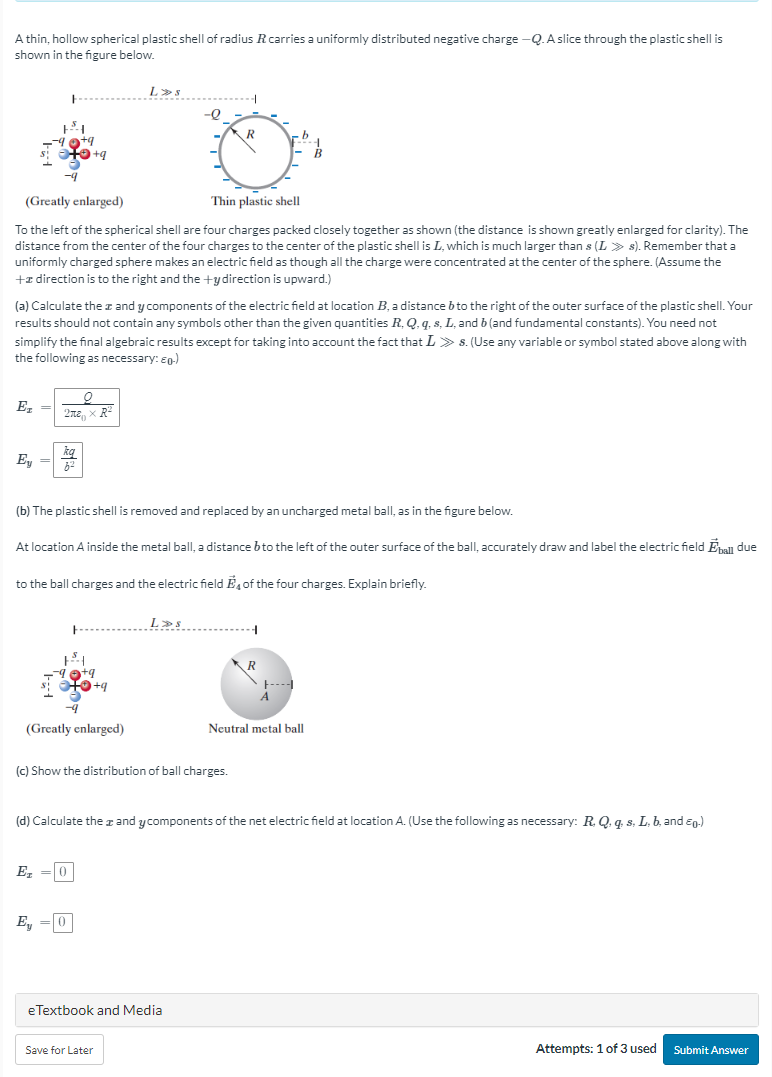 Solved A Thin Hollow Spherical Plastic Shell Of Radius