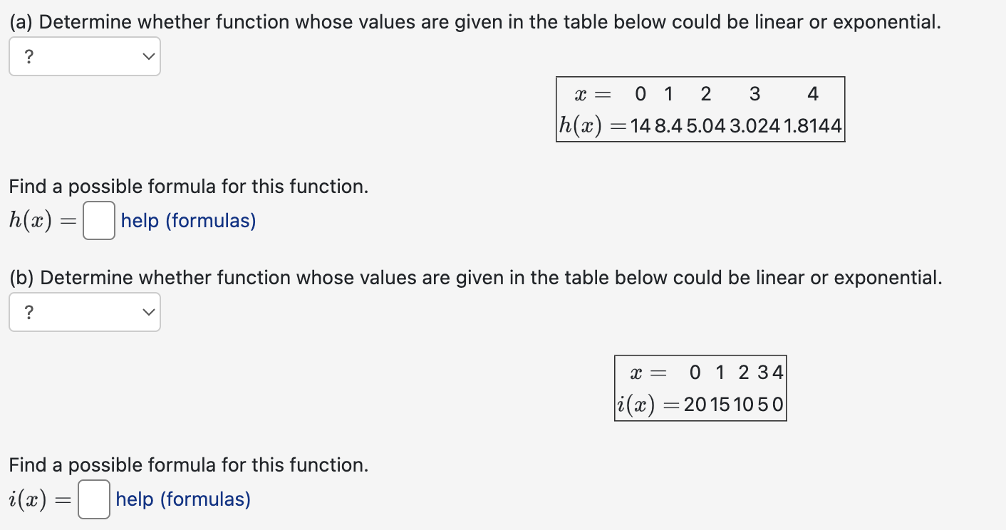 Solved A Determine Whether Function Whose Values Are Given Chegg