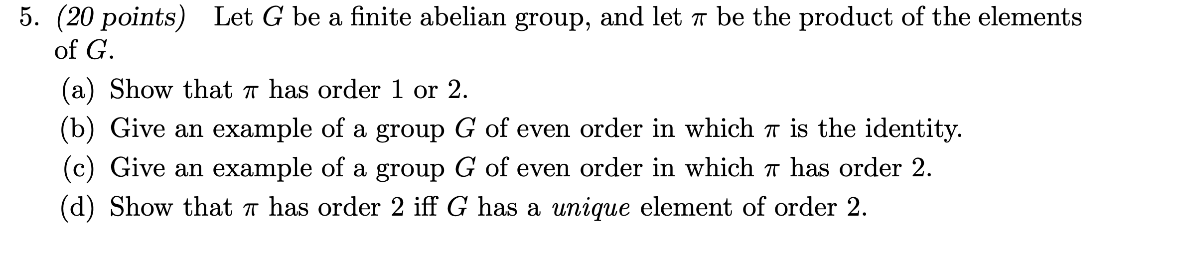 Solved Points Let G Be A Finite Abelian Group And Chegg