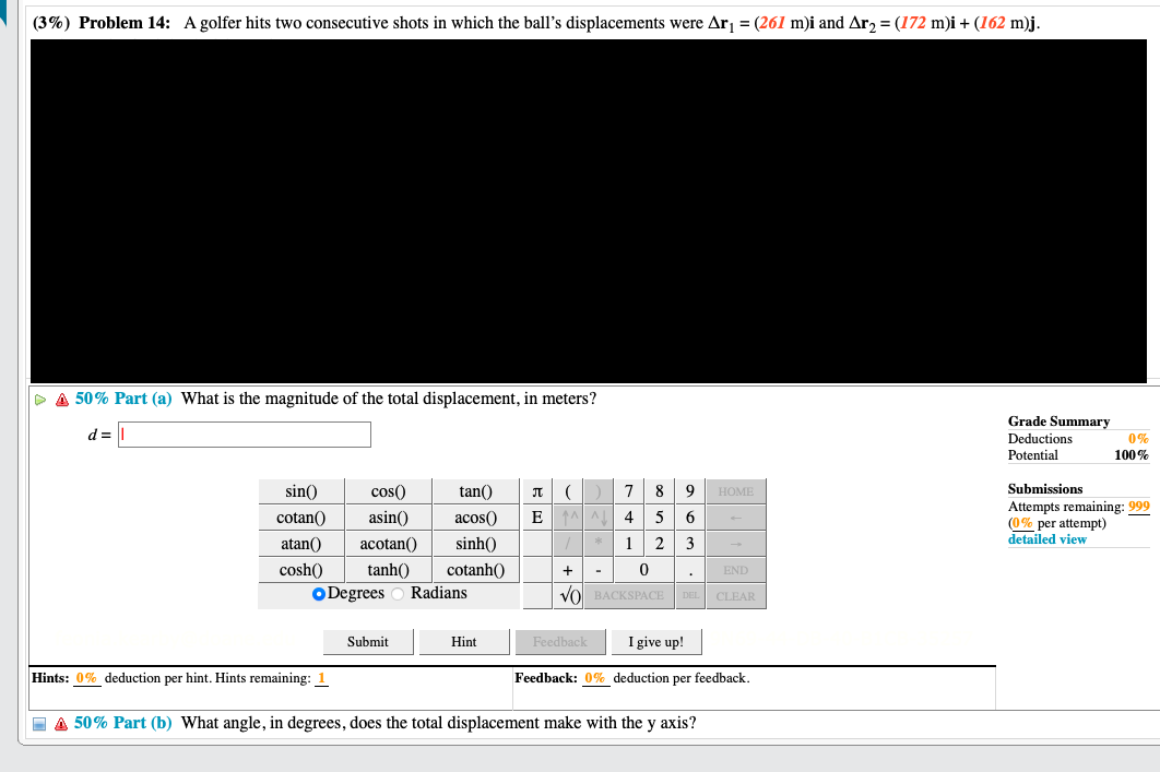 Solved Problem A Golfer Hits Two Consecutive Shots Chegg