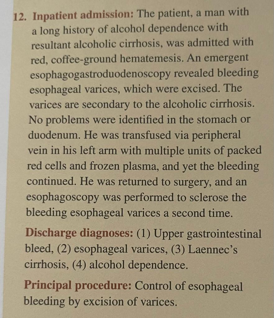 Solved What Is The Principal Diagnosis With ICD 10 Chegg